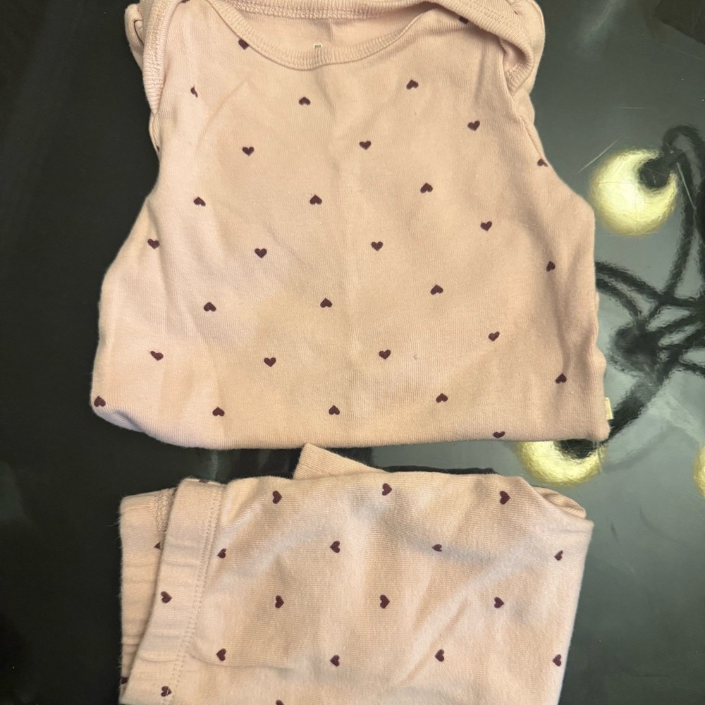GAP Light Pink Heart Pajama Set